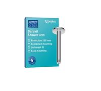 Duravit Universal Shower arm, Shower Faucet Ceiling Mount, Shower Head 200 mm, Round, Chrome