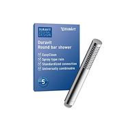 Duravit Univeral Shower Head, Handheld Shower Head with Jet Type Rain, Shower Head Round, with Water-Saving Minusflow-Function, Easy to Clean, Chrome