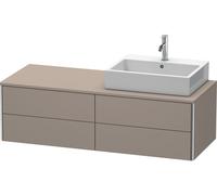 Duravit Vanity Unit XSquare right-hand version Basalt Matt 400x1400x548mm