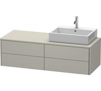 Duravit Vanity Unit XSquare right-hand version Taupe Satin Matt 400x1400x548mm