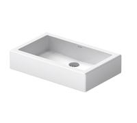 DURAVIT Vero - Countertop Washbowl for Console 600x380mm without tap holes without overflow white with WonderGliss