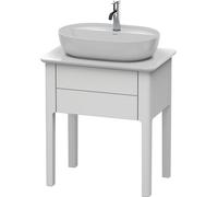 Duravit Wall Hung Basin Units L-Cube Floor-standing 3 Tap Holes 698x600x480mm White High Gloss Lacquer LU956003636