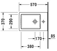 Duravit Wall Hung Bidet Vero Air With Overflow Wall 370x570mm 22741500001