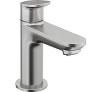 Duravit Wave Pillar Sink Tap, Brushed Stainless Steel
