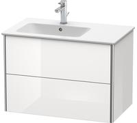 DURAVIT XSquare - Vanity Unit with 2 drawers & 1 basin cut-out left 810x560x478mm white high gloss/white high gloss