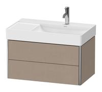 DURAVIT XSquare - Vanity Unit with 2 drawers & 1 basin cut-out right 784x397x460mm linen/linen
