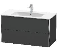 DURAVIT XSquare - Vanity Unit with 2 drawers 1010x560x478mm graphite matt/graphite matt