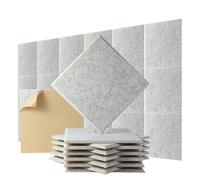 Durbles Acoustic Wall Panels - Noise Cancelling Tiles for Home Studio & Office - Quality Sound Proofing - Sound Proof Foam Panels for Walls - Easy to Install Insulation Tiles - Grey, Square 18 Pack