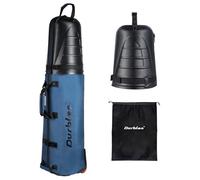 Durbles Golf Travel Bag with ABS Hard Shell Top - Golf Bag with 1680D Waterproof Fabric, 7mm Padding & Wheels - Golfing Accessories Travel Case for Airlines - Fits Most Club Bags & Sports (Blue)