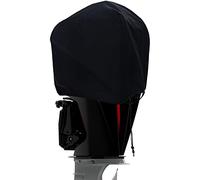 DURCOVER Outboard Motor Half Cover, Waterproof Oxford Fabric, Boat Motor Cover Half Outboard Cover, Universal Boat Engine Cover Fits up to 45-75HP Black