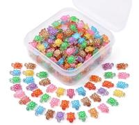 Durdiiy 100pcs Mini Resin Turtles, Glow in The Dark Tiny Turtles, 0.7x1.1cm Mini Animals for Crafts, Fairy Garden, Aquarium, Resin Animals Figures Bulk for DIY Miniature Scenes Kids Party Favors