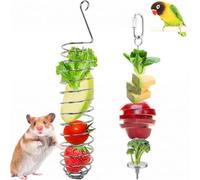 Durdiiy 2Pcs Rat Enrichment Toys Foraging for Fruit Vegetable Holder Bird