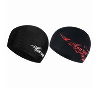 Durdiiy 2Pcs Swimming Caps, Adult Unisex Comfortable hat Non-Slip lining Hat, Shaped Cap, Chlorine Beating Swim Cap Super Stretch No Pull Hair Hats for Long and Short (B)