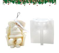 Durdiiy 3D Christmas Candle Moulds, Silicone Santa Claus Lying on The Sofa Mould Candle Soap Mould Wax Aromatherapy Mold Epoxy Casting Molds Jewelry Making Kit for Cake Decor Party Gift Craft DIY