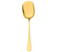 Durdiiy 4 PCS Cooking Spoons, Kitchen Cooking Utensils Durable Serving Spoons Stainless Steel Cooking Spoons Heat Resistant Tablespoons for Parties Dinner Kitchen Cooking Restaurant Banquet (Golden)