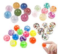 Durdiiy 40 PCS Bouncy Balls, 25mm Colorful Glitter Fine Powder Five Balls for Kids Party Bags, 4 Unique Styles, Space Bag Fillers Bouncing Ball Fillers, Gift Fillin
