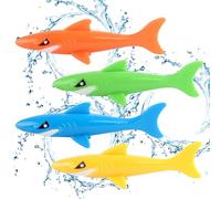 Durdiiy 4Pcs Pool Toys Diving Torpedo Shark Shape Gliding for Kids, Underwater Summer Fun Swimming For Bath Pool Water Park and Sea, Training Games Children's Gifts
