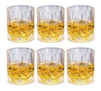 Durdiiy 6X Clear 200ml Beer Pint Glasses Glass Beer Tankards Old Fashioned Drinking Glasses Perfect for Garden Bar & Home Drinking Pint Size Tankards