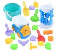 Durdiiy Beach Sand Toys for Kids, 20 PCS Including Bucket,Octopus cart,Hourglass,Shovels,Rakes and Various Molds,Indoor Outdoor Children Toddles Spring/Summer Holiday