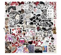 Durdiiy Black and Red Y2K Stickers, 100PCS Waterproof PVC Vinyl Stickers | 100PCS Y2K Stickers, Waterproof PVC Vinyl, Patterns, for Water Bottle, Laptop, Journal, Scrapbook