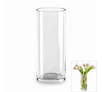 Durdiiy Cylinder Vase 20cm Tall Shatter-Proof Large PlasticThickened Crystal Vase for Flowers Floral Arrangement for Centerpieces Living Room, Kitchen, Office, Wedding (20 x 10cm) (10 * 20cm)