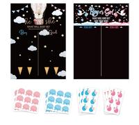 Durdiiy Gender Reveal Voting Game, Gender Reveal Voting Poster Boy or Girl Baby Gender Reveal Party Supplies She or He Gender Reveal Decoration Gender Reveal Guess Games Stickers (A Style)