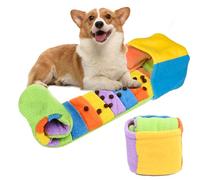Durdiiy Squeaky Dog Toy,Dog Puzzle Toy for Boredom, Multicolored No Stuffing Interactive Toys Treat Dispensing Smart Dogs Small Medium Large (B)