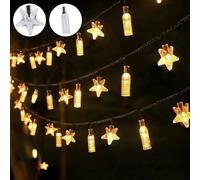 Durdiiy String Lights Star Fairy Bottle with 3M 20 LED Battery Powered Lights, Three Mode Decoration Lightning for Christmas Wedding Birthday Valentine Party Balcony Garden Bedroom Indoor&Outdoor