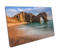 Durdle Dor a rock arch Jurassic Coast Dorset England Ready to Hang Wall Art Print Picture For Home Office Decor 61x41cm (24x16In)