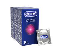 Durex - 30 Extra Lubricated Stimulating and Textured Orgasm'intense Condoms - With Desirex Gel - 3x10 units