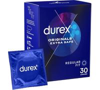 Durex Extra Safe and Lubricated Thick Latex Condoms 30 Pack