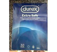 Durex Extra Safe and Lubricated Thick Latex Condoms - Pack of 30