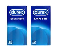 Durex - Extra Safe and Lubricated Thick Latex Condoms x 24 ( 2 Boxes of 12)