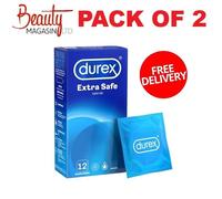 Durex Extra Safe Condoms 56mm Transparent Extra Lubricated 2 PACK (24 Nos)