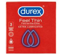 Durex Feel Thin Extra Lubricated Condoms, 3 pieces