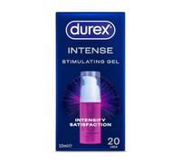 Durex Intense Stimulating Gel, 10 ml, Warming, Coolong, Tingling Sensations | Designed for more intense orgasms, 20 applications, Play Stronger, No added fragrances, Warming, Cooling, Tingling Sensations