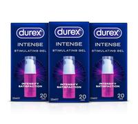 Durex Intense Stimulating Gel, 30 ml (10ml x 3), Sensations Gel | Designed for more intense orgasms, 20 applications, Play Stronger, No added fragrances, Warming, Cooling, Tingling Sensations