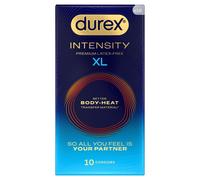 Durex Intensity Condoms, 10s, XL Fit, Better Body Heat Transfer, La...
