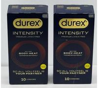 Durex Intensity Condoms 2x 10 Packs (20 Total) Ultra Thin Regular Fit Latex Free