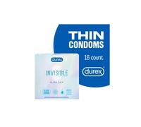 Durex Invisible Condoms, Ultra Thin, Ultra Sensitive Natural Rubber Latex Condoms for Men, 16 Count