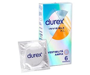 Durex Invisible Extra Large Ultra Thin High Sensitivity Condoms - 6 Condoms