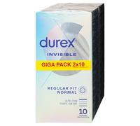 Durex Invisible Regular Fit - Ultra-Thin Condoms (2x10 pack)