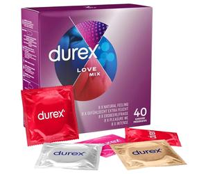 Durex Love Mix - Condom Variety Pack (40 Pieces)