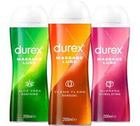 Durex Lubes, Bundle of Massage lubricants, 3 x 200 ml (Packaging May Vary)