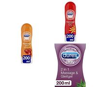 Durex Massage 2-in-1 Bundle, Pack of 3 Lubes | 2in1 Massage Lube, Water Based Lubricant, Foreplay, Sensual Foreplay, Condom & Toy Compatible, Smooth & Silky, Easy To Clean