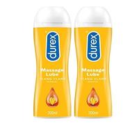 Durex Massage Lubricant Sensual Ylang Ylang 2in1 2 Bottles 200ml Condom Friendly