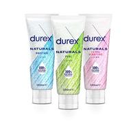 Durex Naturals Lubricant Variety Pack 3 x 100ml (300ml Total) - Pure, Moisture & Extra Sensitive Water-Based Lubes, Smooth Texture, Condom & Toy Compatible