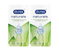 Durex - Naturals Thin Condoms with Extra Lube (2 x 12 Pack)