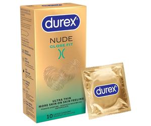 Durex Nude Close Fit - thin condoms (pack of 10)