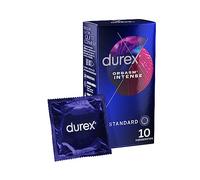 Durex Orgasm Intense Condoms, Transparent, 10-Count